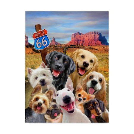 Howard Robinson 'Route 66 Puppies' Canvas Art,35x47
